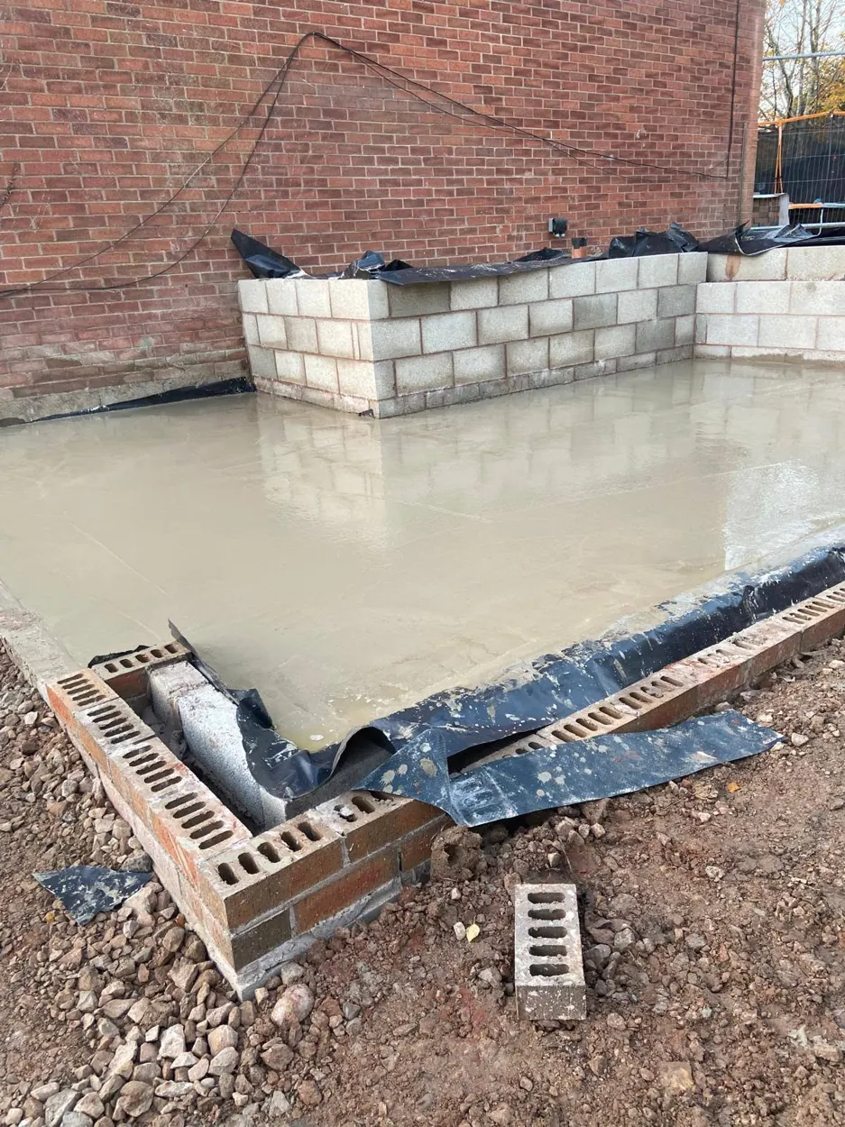 Concrete foundation work