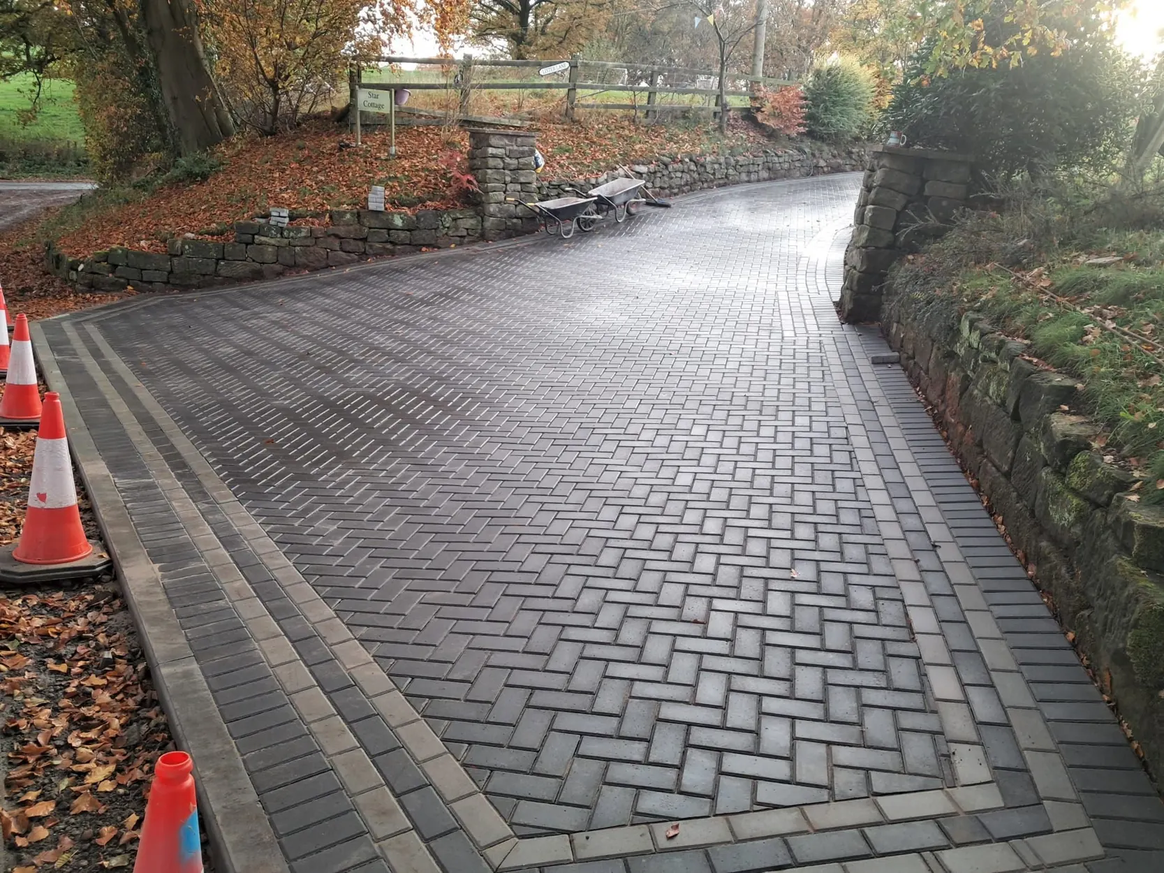 Block paved driveway